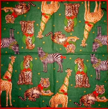 049 Tiere Afrika: Diverse - 3-lagig - Caspari